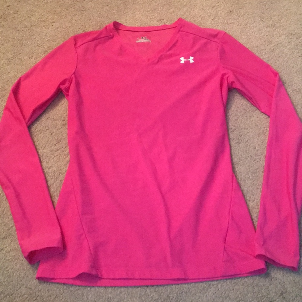 Under Armour pink heatgear long sleeve